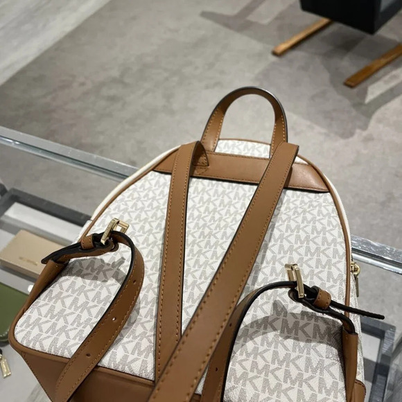 Michael Kors Brooklyn Medium Logo Backpack 30H1GBNB2B-Vanilla main image 7